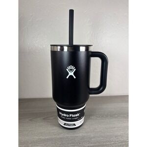 Hydro Flask 32 oz All Around Travel Tumbler with Handle and Straw Black NEW